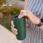 Simple Modern Travel Coffee Mug Tumbler with 360° Lid | Ceramic-Lined Insulated Stainless Steel Cold Brew Iced Coffee Cup | Gifts for Women Men Her Him | Voyager Signature | 16oz | Midnight Black