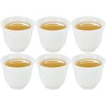 Sizikato 6pcs Pure White Chinese Porcelain Tea Cup, 45ml Exquisite Mini Sake Cup