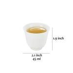 Sizikato 6pcs Pure White Chinese Porcelain Tea Cup, 45ml Exquisite Mini Sake Cup