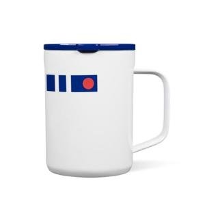 Corkcicle Classic Coffee Mug - Triple Insulated Stainless Steel for Travel - Shatter-Proof Lid - Keeps Drink Hot Over 3 Hours - Holiday Mug Gift - Great for Gifting Warmth - 16 oz - R2-D2