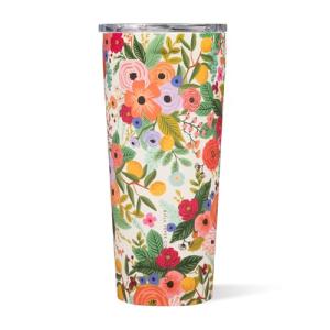 Corkcicle x Rifle Paper Co. Classic Insulated Coffee Mug - Keeps Drinks Cold 9 Hours - Triple-Insulated - Gift for Mom - Great for Mother's Day or Christmas - 16 oz - Garden Party Cream