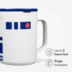 Corkcicle Classic Coffee Mug - Triple Insulated Stainless Steel for Travel - Shatter-Proof Lid - Keeps Drink Hot Over 3 Hours - Holiday Mug Gift - Great for Gifting Warmth - 16 oz - R2-D2