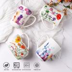 AmorArc Porcelain Tea Mug with Infuser and Lids, 18 Oz Large Cup Strainer with Bag Holder for Loose Leaf Tea, Steeping Coffee Mug for House-warming Wedding Birthday Gift