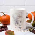 Custom Persian Cat Coffee Mug, Lovely Cat Themed Tea Cups, Personalized Longhair Persian Cat Mugs, Customized Name Cute Pet White Mugs, Animal Lovers Cups Present, Awesome Cup Gift