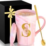 Personalized Ceramic Coffee Mug with Lid Tea Cup Sympathy Bereavement Memorial Gifts for Loss Father Dad Mother Kids Husband Wife Loved Friends Pet Dog Cat Going Away Condolence Remembrance Grieving,S