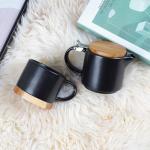 Tea Pot Sets for One,Stackable Ceramic Tea Set for One with 10 oz Personal Teapot and Infuser,Single Teapot and Cup Set for Adults(Matte Black)
