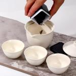 Coolpei Porcelain Chinese Gongfu Tea Sets for Adults Portable Kungfu Teapot and Cup Set Small Ceramic Tea Party Set Travel Teaset with Lid for Home Gifting Outdoor and Office (White)