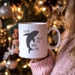 JKMBN Funny Shark Coffee Mugs, Cute Shark Gifts, I Just Really Like Sharks Ceramic Coffee Mug, Ocean Animals Themed Coffee Cup, 11oz Ceramic Cup White