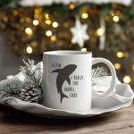 JKMBN Funny Shark Coffee Mugs, Cute Shark Gifts, I Just Really Like Sharks Ceramic Coffee Mug, Ocean Animals Themed Coffee Cup, 11oz Ceramic Cup White