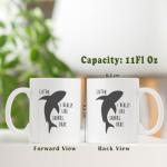 JKMBN Funny Shark Coffee Mugs, Cute Shark Gifts, I Just Really Like Sharks Ceramic Coffee Mug, Ocean Animals Themed Coffee Cup, 11oz Ceramic Cup White