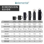 Elemental Insulated Coffee Mug - Triple-Wall Stainless Steel Summit Travel Cup for Hot and Cold Drinks - Thermal Coffee Mug with Lid and Handle for Camping, Office & Travel 16oz - Teakwood
