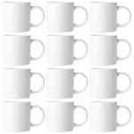 AmorArc 12oz Off White Coffee Mugs, Ceramic Coffee Mugs with Large Handle for Man, Woman, Light Weight Coffee Mugs Set for Latte/Cappuccino/Cocoa/Milk, Dishwasher & Microwave Safe, 12Pcs