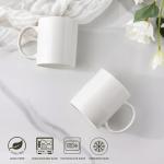 AmorArc 12oz Off White Coffee Mugs, Ceramic Coffee Mugs with Large Handle for Man, Woman, Light Weight Coffee Mugs Set for Latte/Cappuccino/Cocoa/Milk, Dishwasher & Microwave Safe, 12Pcs
