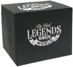 Pavilion Gift Company - Husband The Legend - Ceramic 13-ounce Campfire Mug, Double Sided Coffee Cup, Coffee Mugs for Guys, 1 Count - Pack of 1, 3.75 x 5 x 3.5-Inches, Black/Gray