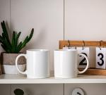 AmorArc 12oz Off White Coffee Mugs, Ceramic Coffee Mugs with Large Handle for Man, Woman, Light Weight Coffee Mugs Set for Latte/Cappuccino/Cocoa/Milk, Dishwasher & Microwave Safe, 12Pcs
