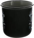 Pavilion Gift Company - Husband The Legend - Ceramic 13-ounce Campfire Mug, Double Sided Coffee Cup, Coffee Mugs for Guys, 1 Count - Pack of 1, 3.75 x 5 x 3.5-Inches, Black/Gray