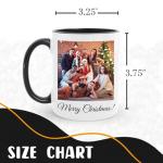 Giftbees Personalized Coffee Mug, Custom Picture Text or Logo Ceramic Mug, Customized Gift for Men & Women, Taza Personalizada with Photo and Words, Customizable 11 Oz Tea Cup | White - Black