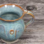 Castle Arch Pottery Irish Pottery Coffee & Tea Mugs. Set of Two Hand-Thrown Cups 300ml with Celtic Spiral Motif - Handcrafted In Ireland - Lead & Cadmium Free, Irish Gifts For Men & Women
