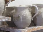 Castle Arch Pottery Irish Pottery Coffee & Tea Mugs. Set of Two Hand-Thrown Cups 300ml with Celtic Spiral Motif - Handcrafted In Ireland - Lead & Cadmium Free, Irish Gifts For Men & Women