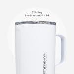 Corkcicle Classic Coffee Mug - Triple Insulated Stainless Steel for Travel - Shatter-Proof Lid - Keeps Drink Hot Over 3 Hours - Holiday Mug Gift - Great for Gifting Warmth - 16 oz - Gloss White