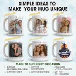 Personalized Coffee Mugs with Photo Text or Logo, Custom Mugs With Pictures And Message Multiple Colors 11oz 15oz, Customized Unique Gift Idea For Family, Pet Lovers, Couple, Friend, Company