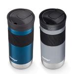 Contigo Byron 2.0 Snapseal Insulated Stainless Steel Travel Mug with Grip 2-pack, 16oz, Blueberry Satin & Gold Morel