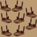 BANBERRY DESIGNS Tea Cup and Saucer Display Stand - Set of 8 Wood Holders for Collectible Teacup and Saucer Sets - Walnut Finish Single Cup/Saucer Display