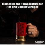 Caliber Gourmet 12-Gauge Shotgun Shell Mug – Bold Red Ceramic Gun Coffee Mug | Unique Gift For Hunters, Gun Enthusiasts & Collectors – Shotgun Shell Cup for Birthdays, Father's Day, Christmas & More