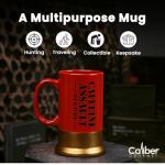 Caliber Gourmet 12-Gauge Shotgun Shell Mug – Bold Red Ceramic Gun Coffee Mug | Unique Gift For Hunters, Gun Enthusiasts & Collectors – Shotgun Shell Cup for Birthdays, Father's Day, Christmas & More