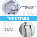 HDMY Stainless Steel Double Walled Mugs 20 oz Metal Coffee & Tea &Wine Cup Mug Insulated Cups with Handles Keep Drinks Cold or Hot Longer