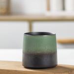 meicilin Big handmade Ceramic Coffee Mugs for Men/Women,10oz Tea Cup for Office and Home,Microwave and Dishwasher safe,Gift for Parents,Family and Friends(Green)