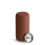 Fellow 16 oz Carter Move Travel Mug - Vacuum-Insulated Stainless Steel Travel Coffee Mug - Coffee Tumbler with Ceramic Interior and Splash Guard - Sienna
