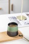 meicilin Big handmade Ceramic Coffee Mugs for Men/Women,10oz Tea Cup for Office and Home,Microwave and Dishwasher safe,Gift for Parents,Family and Friends(Green)