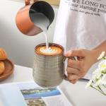 Coffee Mugs, 15oz Ceramic Coffee Cups with Comfortable Handle for Latte, Milk, Cappuccino, Cocoa, Tea Cups for Office and Home, Dishwasher and Microwave Safe, Set for 4, Brown