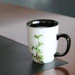 Asmwo Funny Ceramic Magic Heat Color Changing Coffee Mug with Bamboo Printing for Women Personalized White Green Tea Cup Large Mugs for Mom,Girl, Grandma and man 16 oz