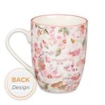 Christian Art Gifts Encouraging Ceramic Coffee & Tea Bible Verse Mug for Women: Trust in the Lord Inspirational Scripture Proverb, Microwave & Dishwasher Safe, White & Pink Watercolor Floral, 12 oz.