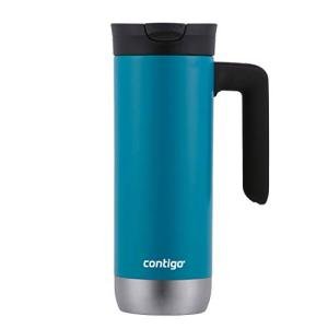 Contigo Superior 2.0 Stainless Steel Travel Mug with Handle Leak-Proof Lid Double-Wall Insulation for Hot & Cold Beverages, 20oz, Juniper, Ideal for Commuting and Travel