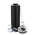 Ice Shaker Insulated Stainless Steel Tumbler | 20 oz, Black | 24+ Hours Cold & 6+ Hours Hot | Removable Straw and Drink Spout | Odor-Free Tumbler Cup Water, Coffee, Tea, Smoothies, Cocktails