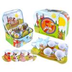 Regal Games Old Macdonald’s Tea Time - Barnyard Animal Designed Kid's Tea Time Set - Includes 1 Teapot, 4 Cups, 4 Saucers, 1 Platter & Storage Case - Ideal Birthday & Easter Gift for Ages 5+