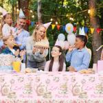 3 Pcs Pink Floral Tea Tablecloth 54'' x 108'' Let's Par Tea Table Cover for Teapots Teacups Theme Girls Par Tea Baby Shower Floral Birthday Engagement Bachelorette Party Table Supplies Decorations