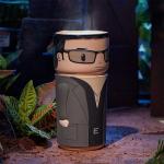 CosCups by Numskull Jurassic World Ian Malcolm Ceramic Mug Gift with Rubber Sleeve 400ml - Official Jurassic Park Merchandise