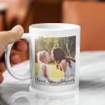 Custom Mug Upload Your Picture Personalized Coffee Mug with Photo Text Name Customized 11 Oz/15 Oz Tea Cup Unique Ideas Gifts for Men Women Mom Dad Couple Girlfriend Boyfriend Friend Family