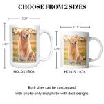 Custom Mug Upload Your Picture Personalized Coffee Mug with Photo Text Name Customized 11 Oz/15 Oz Tea Cup Unique Ideas Gifts for Men Women Mom Dad Couple Girlfriend Boyfriend Friend Family