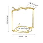 Tea Cups Holder,Gold Metal Coffee Cup Tea Cups Rack,Foldable Organizer for Coffee Cup Spoon and Saucers