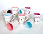 Pavilion Gift Company - Always Believe 17-ounce Cup, Floral Pattern Coffee Mug, Butterfly Coffee Cup, Spring Summer Kitchen Ideas, Inspirational Gifts Microwave & Dishwasher Safe, 1 Count, Cream