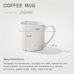 Made In Cookware - Set of 4 - Coffee Mug Set - 12 oz - White - Porcelain England - Dishwasher and Microwave Safe