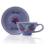 Silver Buffalo Alice in Wonderland Oh My Boxed Ceramic Teacup and Saucer, 12 Ounces