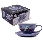 Silver Buffalo Alice in Wonderland Oh My Boxed Ceramic Teacup and Saucer, 12 Ounces