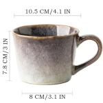 Coffee Mug 350ml/12oz Two-Piece Set, Retro Tea Cup Milk Cup, Suitable for Coffee, Latte, Tea, Dishwasher and Microwave Safe (2-Piece Set)