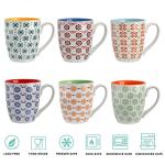 Frcctre 6 Pack Ceramic Coffee Mugs Set, 17 Ounce Large Porcelain Coffee Cups Tea Cups Drinking Cups for Coffees, Tea, Cocoa, Cappuccino, Dishwasher Safe
